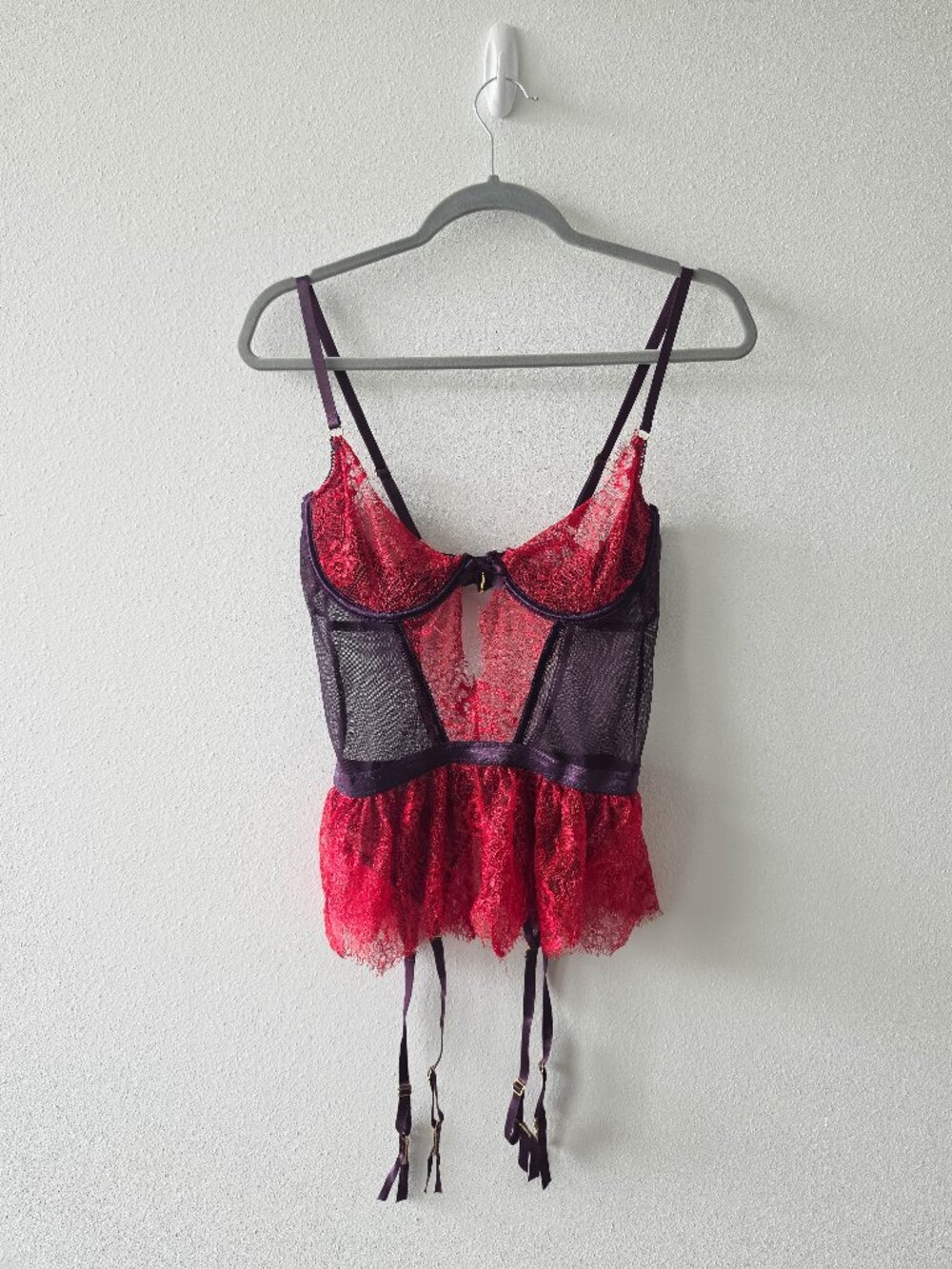 Seven Til Midnight Eyelash Lace Bustier